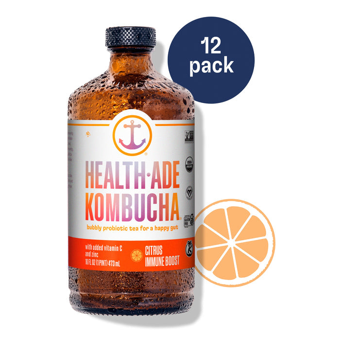 Citrus Immune Boost Glow Up Kombucha Health-Ade