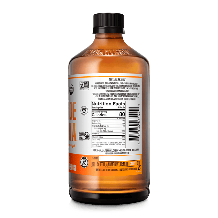 Citrus Immune Boost Glow Up Kombucha Health-Ade