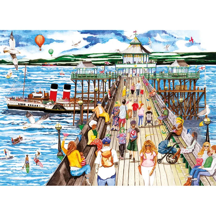 Clevedon Pier 1000 brikker puslespil fra Gibson