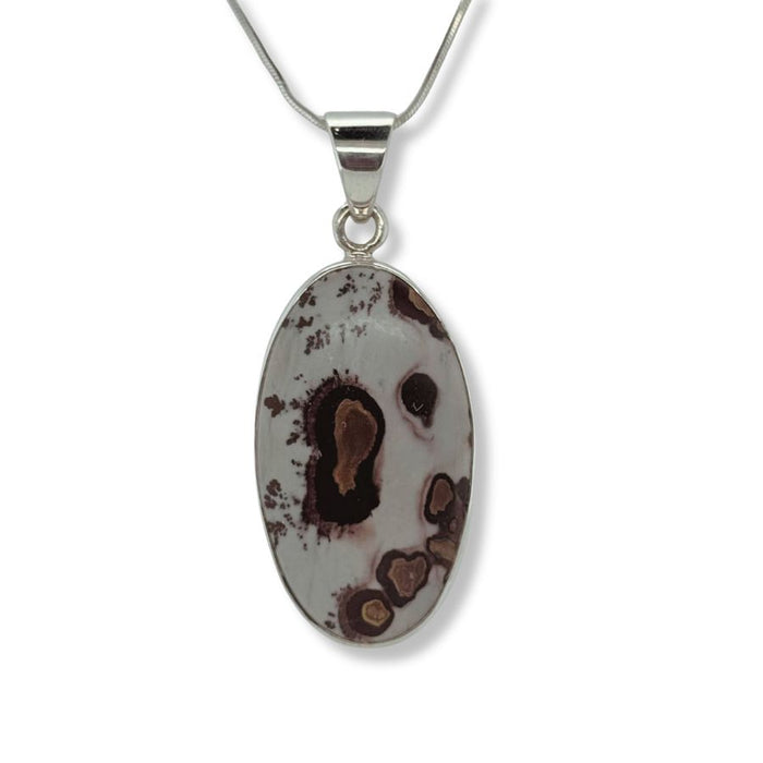 Coffee Bean Jasper Pendant set in 925 Sterling Silver