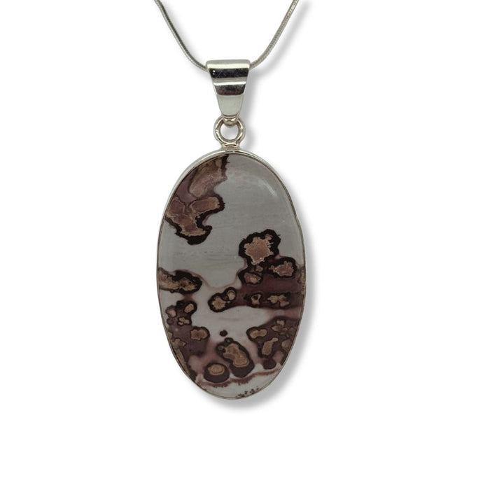 Coffee Bean Jasper Pendant set in 925 Sterling Silver