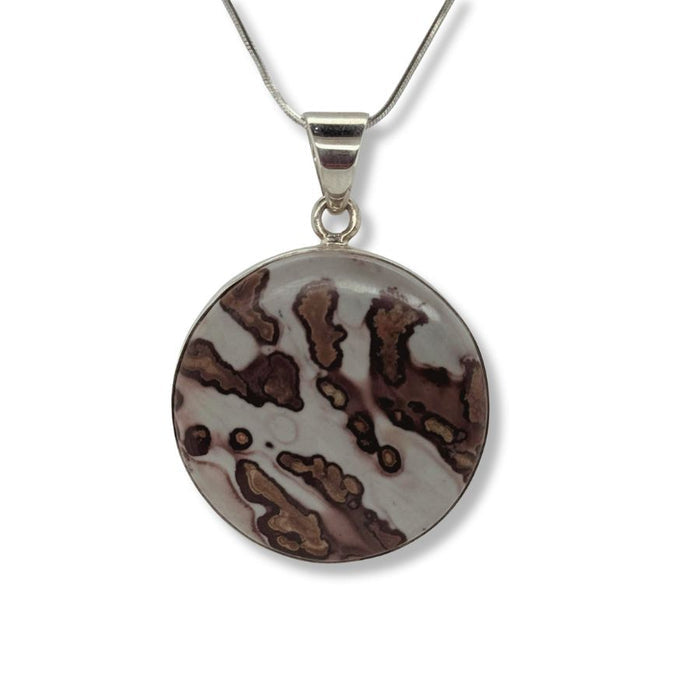 Coffee Bean Jasper Pendant set in 925 Sterling Silver