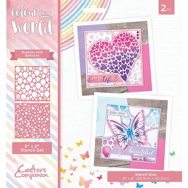 Colour Your World - Stencil Set - Bubbles and Balloons