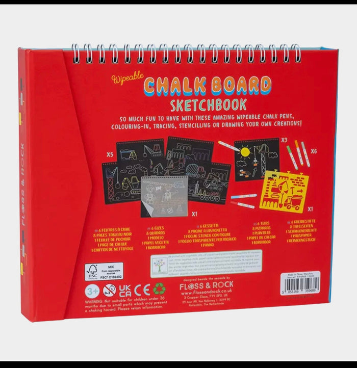 Construction Chalkboard Sketchbook – Floss & Rock