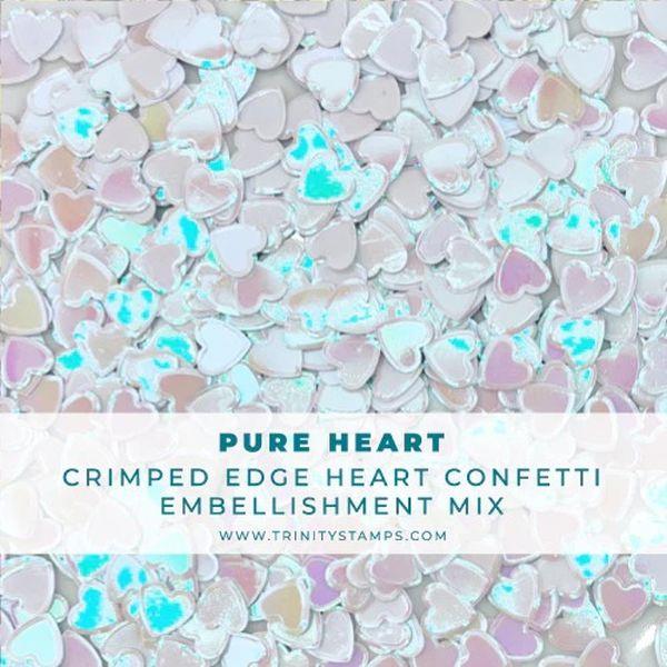 Crimped Edge Confetti Embellishment Mix - Pure Heart