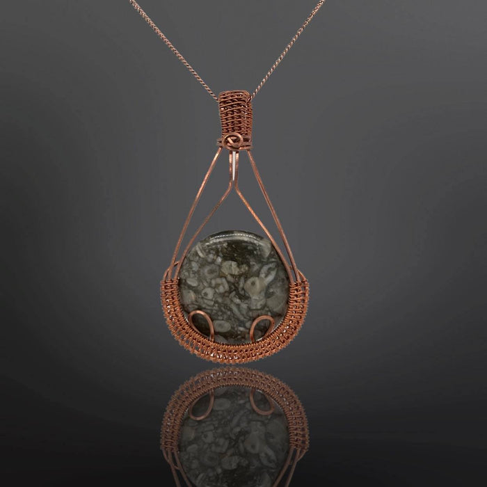 Crinoid and Copper ~ 16" with 2" extender