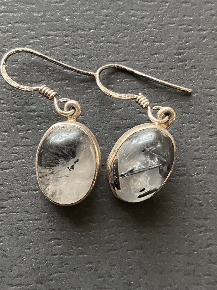 Cruella Earrings ~ Tourmaline in Quartz