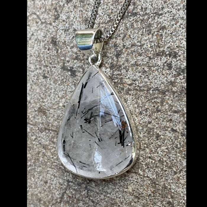 Cruella Tourmaline in Quartz ~ COMES WITH TWO CHAINS! 16" and 22" adjustable!