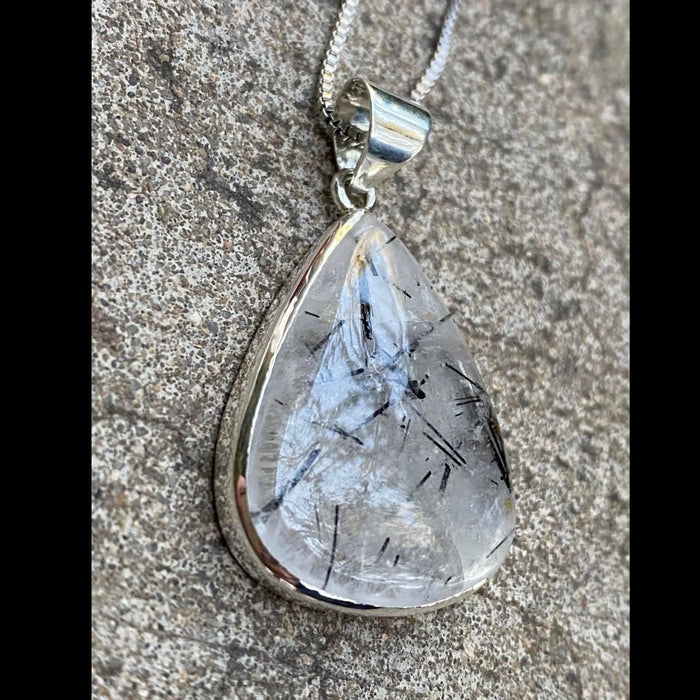 Cruella Tourmaline in Quartz ~ COMES WITH TWO CHAINS! 16" and 22" adjustable!