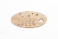 Customizable Plaque - Stars & Moon - Natural