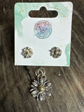 Daisy Pendant and Earring Set