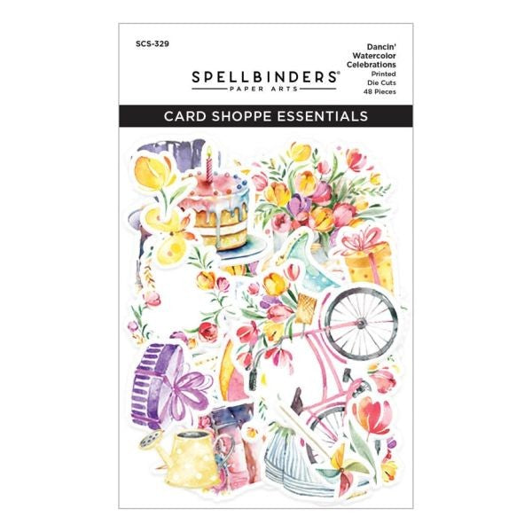 Dancin' Watercolor Celebrations Printed Die Cuts