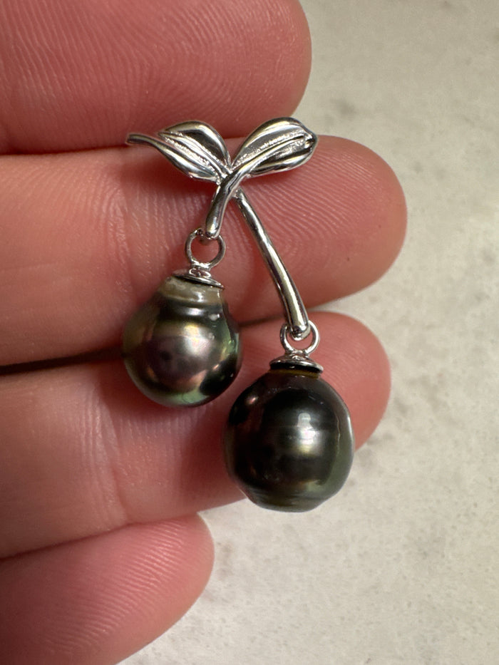 Dark Pearl Cherry Pendant