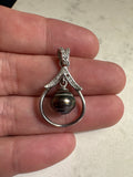 Dark Pearl Sterling Silver Pendant