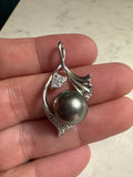 Dark Pearl Sterling Silver Pendant