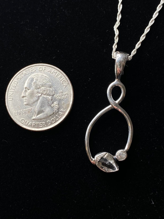 Diamond (Herkimer) Pendant and Chain