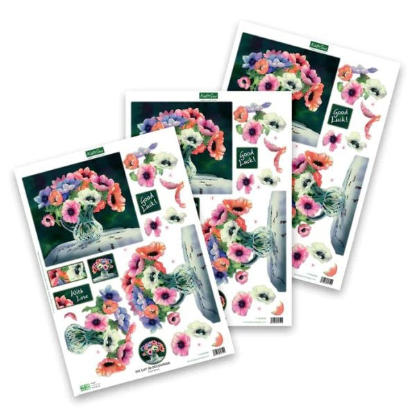 Die Cut Decoupage - Anemones