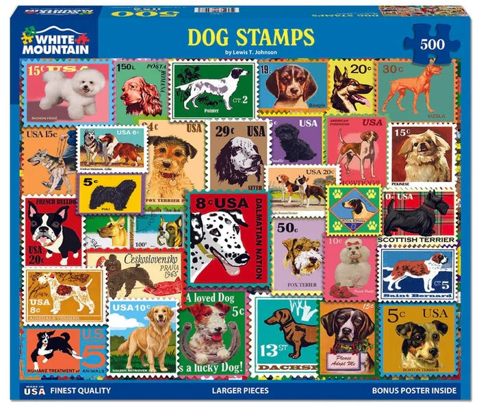 Dog Stamps - 500 Piece Jigsaw Puzzle