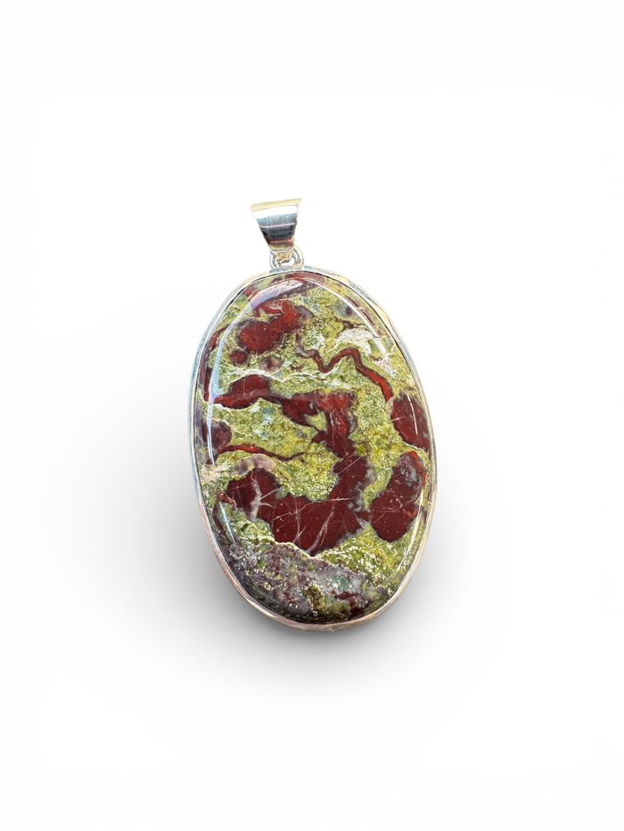 Dragon Blood Jasper Pendant – Sterling Silver
