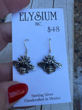Elysium Bee Earrings Sterling Solver