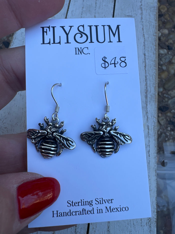 Elysium Bee Earrings Sterling Solver
