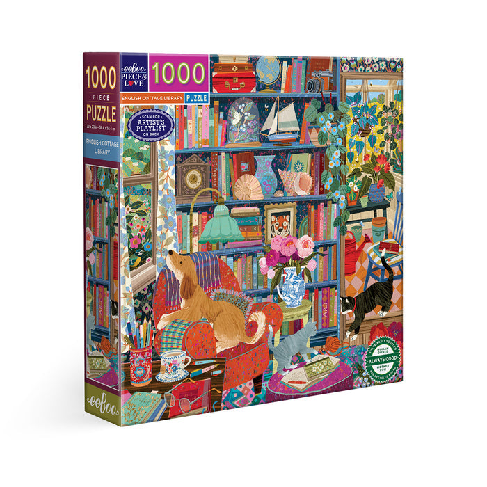 English Cottage Library eeBoo 1000 brikker puslespil