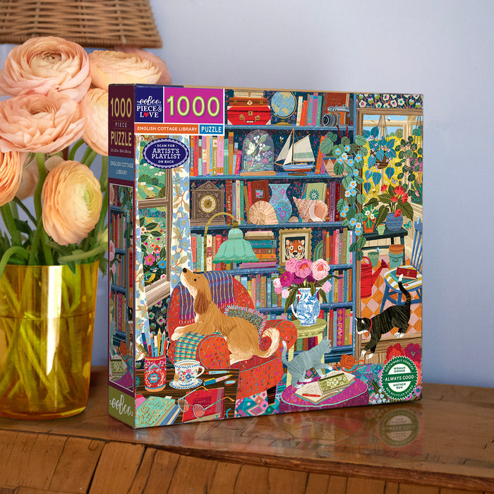 English Cottage Library eeBoo 1000 brikker puslespil