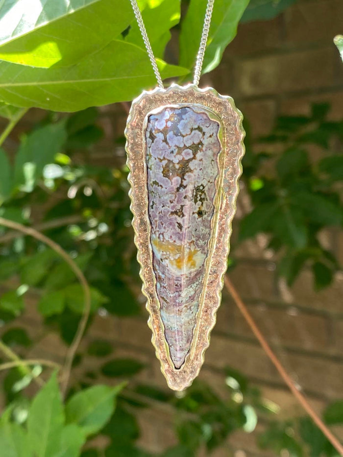 English Garden Mystery Stone Sterling Silver Pendant | Ben & Bryant Collection