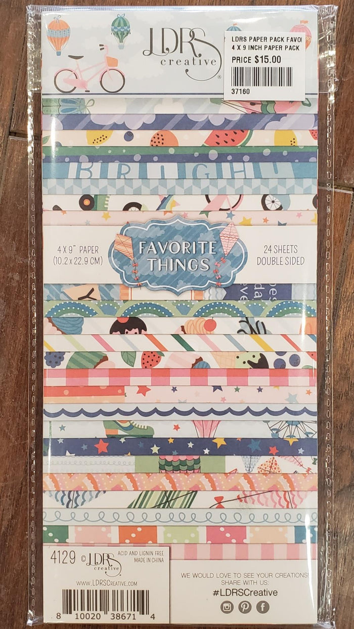 Favorite Things 4 x 9 inch Paper Pack