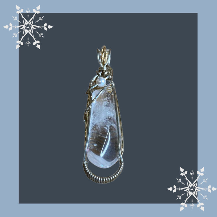 Featured Michael Collings Gold/Silver Wire Wrap Crystal. "The cold never bothered me anyway"