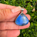Finnish Spectrolite 925 Sterling Silver Pendant – WWII Discovery | Hand Cut by Geologist Ben Davis