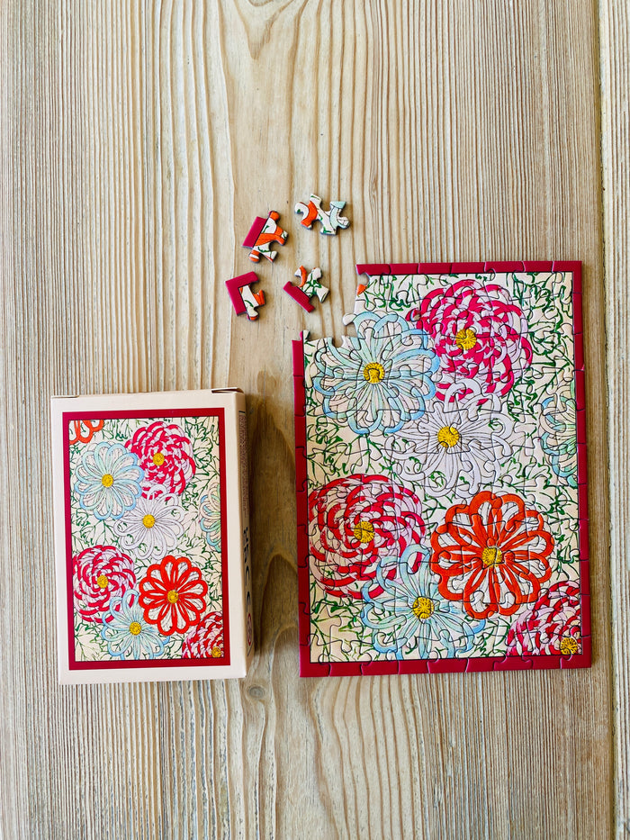 Flower Wheels minipuslespil 99 brikker fra Penny Puzzle