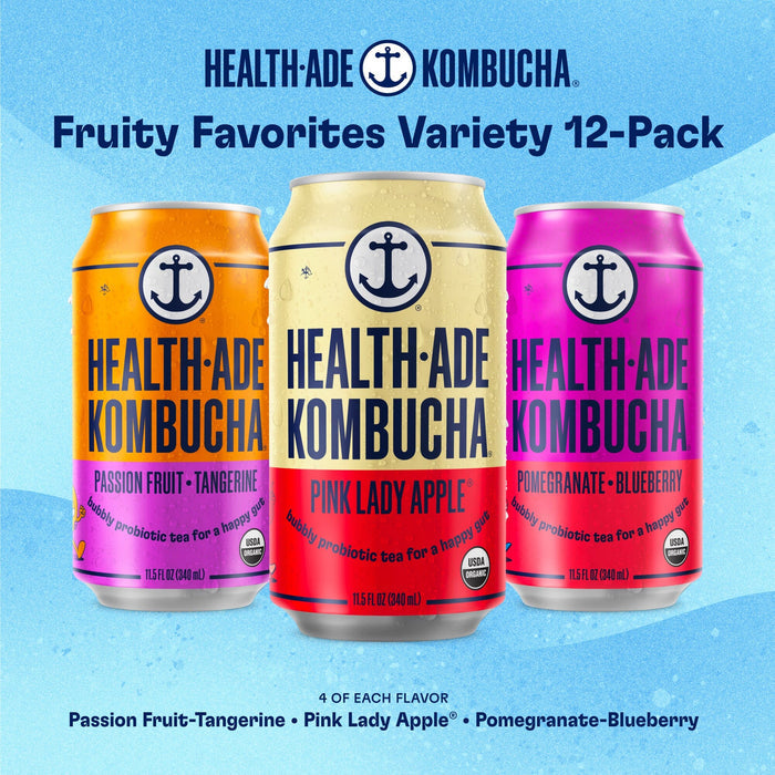 Fruity Favorites Variety Pack in Cans Kombucha in cans Health-Ade
