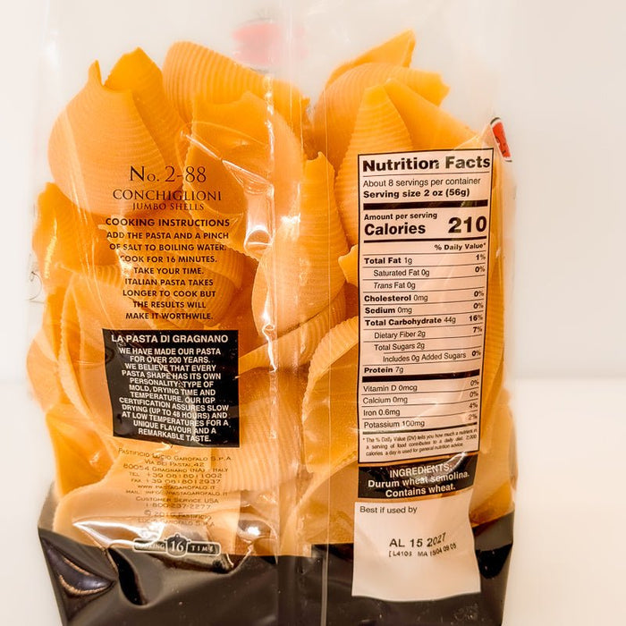 Garofalo Conchiglioni Jumbo Shells - Etto Pasta