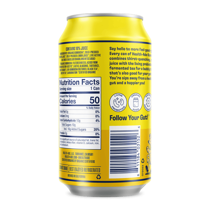 Ginger-Lemon Kombucha in Cans Kombucha in cans Health-Ade