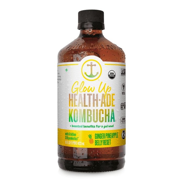 Ginger Pineapple Belly Reset Glow Up Kombucha Health-Ade