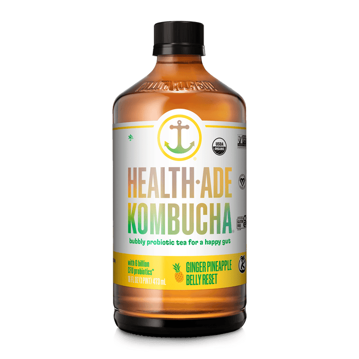 Ginger Pineapple Belly Reset Glow Up Kombucha Health-Ade