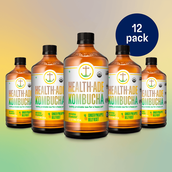 Ginger Pineapple Belly Reset Glow Up Kombucha Health-Ade