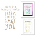 Glimmer Cardfront Sentiments Collection - All of My Favorite Things Glimmer Hot Foil Plate