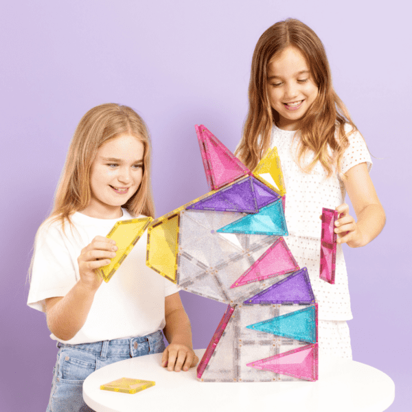 Glitter Unicorn Pack 56 Piece Magnetic Tiles – CONNETIX