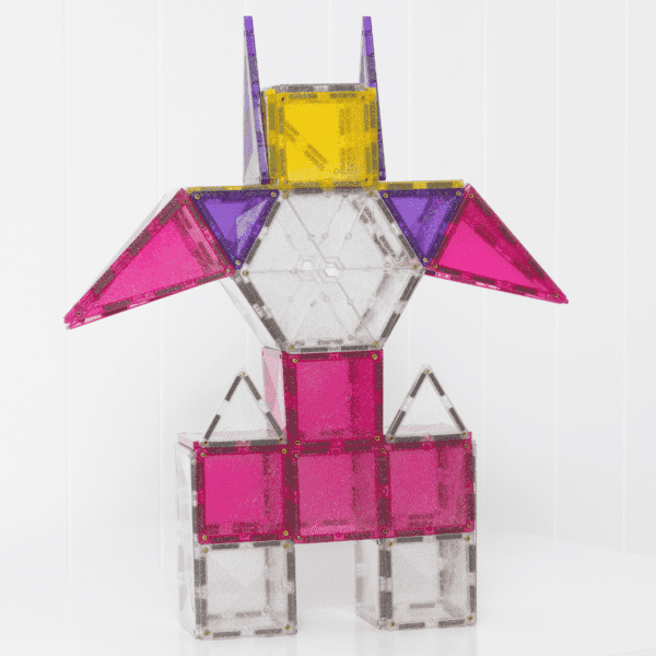 Glitter Unicorn Pack 56 Piece Magnetic Tiles – CONNETIX