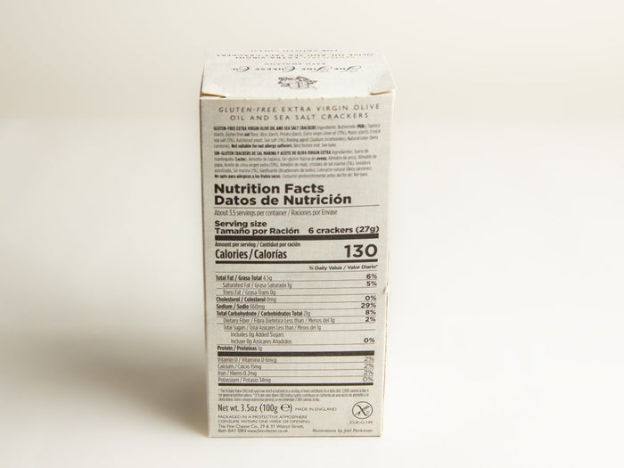 Gluten Free EVOO and Sea Salt Crackers - Etto Pasta