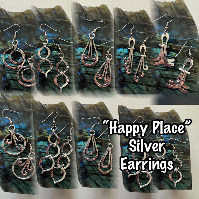 "Happy Place" HP Silver Earrings!