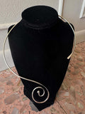 "Happy Place" Sterling Silver Collar Necklace Swirl