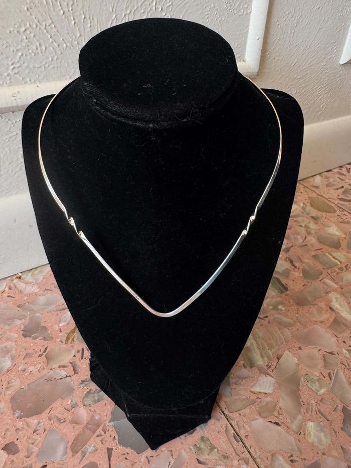 "Happy Place" Sterling Silver Collar Necklace