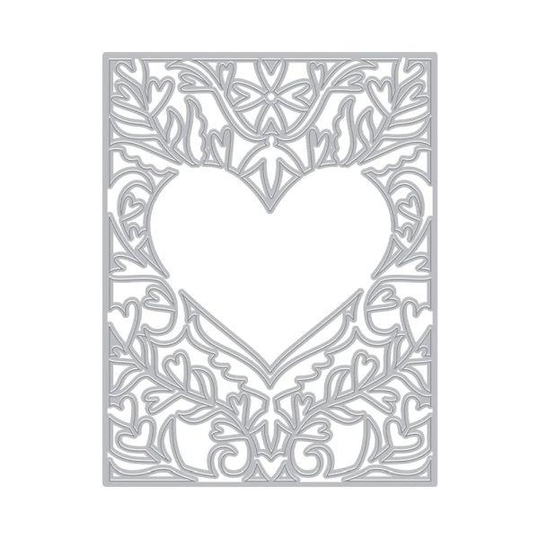 Heart Flourish Cover Plate Die