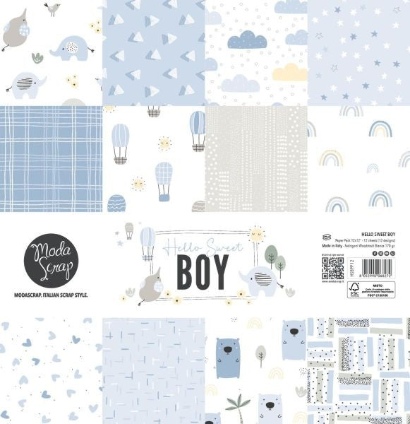 Hello Sweet Boy - 12x12 Paper Pack