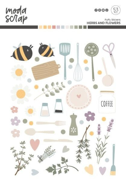 Herbs and Flowers - Puffy Stickers