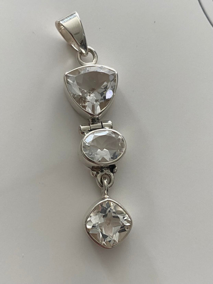 Herkimer 3 Stone Pendant