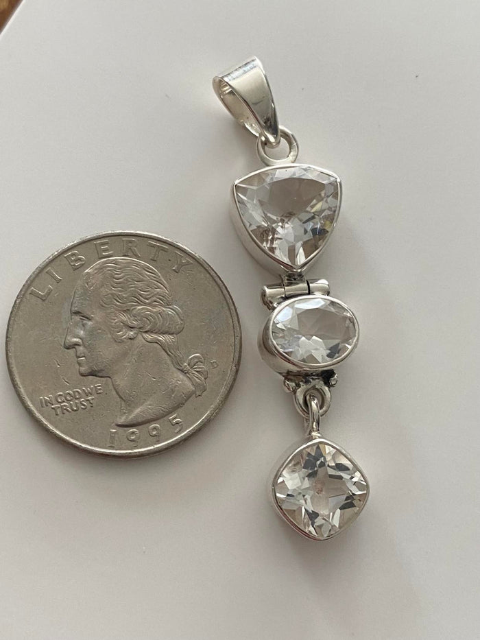 Herkimer 3 Stone Pendant